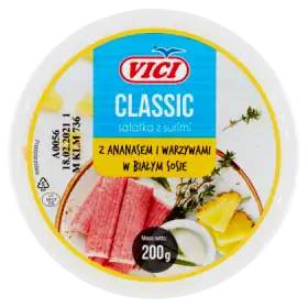 Vici Classic Sałatka surimi z ananasem i warzywami w białym sosie 200 g