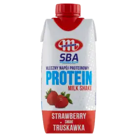 Mlekovita Super Body Active Mleczny napój proteinowy smak truskawka 350 g