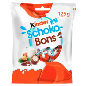 Kinder Schoko-Bons Czekoladki z mlecznej czekolady z nadzieniem mlecznym i orzechami 125 g
