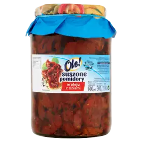 Ole! Suszone pomidory w oleju z ziołami 1550 g