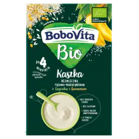 BoboVita Bio Kaszka bezmleczna ryżowo-kukurydziana z tapioką i bananem po 4 miesiącu 200 g