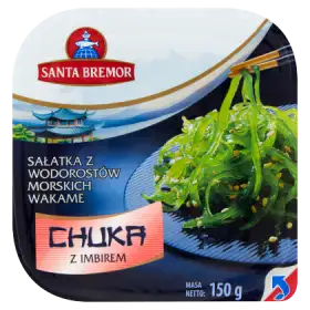 Santa Bremor Sałatka z wodorostów morskich wakame Chuka z imbirem 150 g
