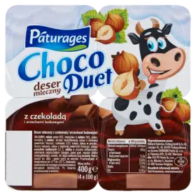 Choco Duet Deser mleczny z czekoladą i orzechami laskowymi