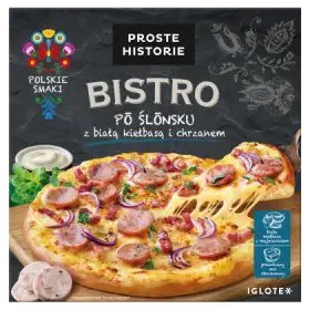Proste Historie Bistro Pizza po ślonsku z białą kiełbasą i chrzanem 385 g