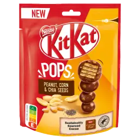 KitKat Pops Peanut & Chia Seeds Kruchy wafelek w mlecznej czekoladzie 140 g