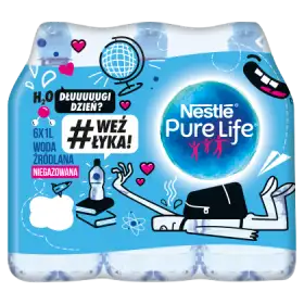 Nestlé Pure Life Woda źródlana niegazowana 6 x 1 l
