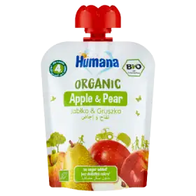 Humana Organic Mus jabłko & gruszka po 4. miesiącu 90 g
