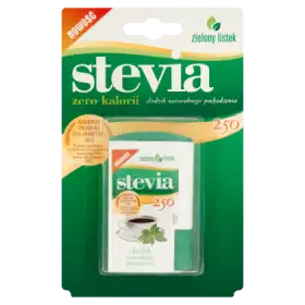 Zielony listek Stevia Słodzik naturalnego pochodzenia 13,8 g (250 tabletek)