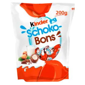 Kinder Schoko-Bons Czekoladki z mlecznej czekolady z nadzieniem mlecznym i orzechami 200 g
