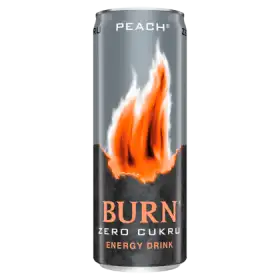 Burn Peach Gazowany napój energetyczny 250 ml
