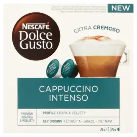 Nescafé Dolce Gusto Cappuccino Intenso Kawa w kapsułkach 192 g (8 x 17 g i 8 x 7 g)