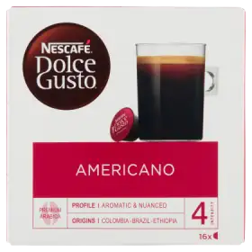 Nescafé Dolce Gusto Americano Kawa w kapsułkach 160 g (16 x 10 g)