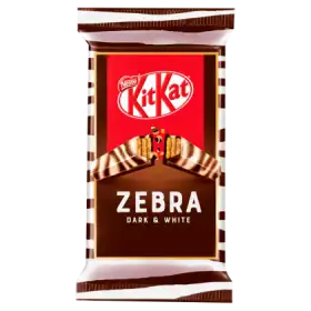KitKat Zebra Paluszki waflowe w deserowej i białej czekoladzie 41,5 g