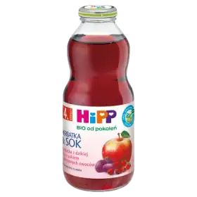 HiPP BIO Herbatka z dzikiej róży z sokiem z czerwonych owoców po 4. miesiącu 0,5 l