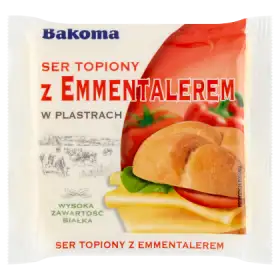 Bakoma Ser topiony z emmentalerem w plastrach 130 g (7 sztuk)