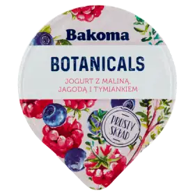 Bakoma Botanicals Jogurt z maliną jagodą i tymiankiem 140 g