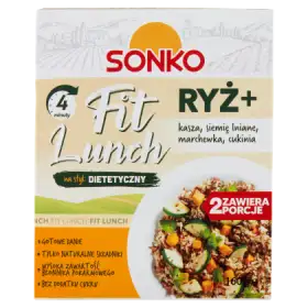 Sonko Fit Lunch Ryż + kasza siemię lniane marchewka cukinia 160 g