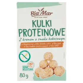 BiaMar Kulki proteinowe z kremem o smaku kokosowym 80 g