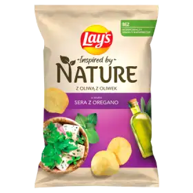 Lay's Inspired by Nature Chipsy ziemniaczane o smaku sera z oregano 120 g