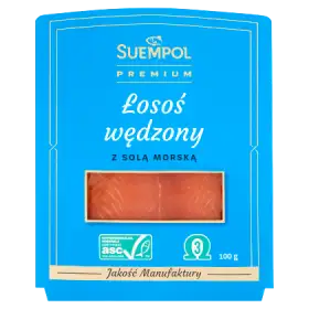 Suempol Premium Łosoś wędzony z solą morską 100 g