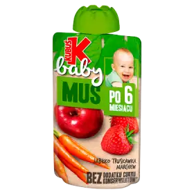 Kubuś Baby Mus po 6 miesiącu jabłko truskawka marchew 100 g