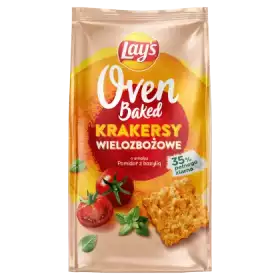 Lay's Oven Baked Krakersy wielozbożowe o smaku pomidor z bazylią 80 g