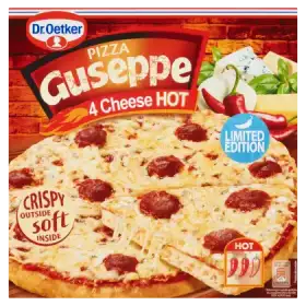 Dr. Oetker Guseppe Pizza 4 sery z pikantnym sosem pomidorowym 380 g
