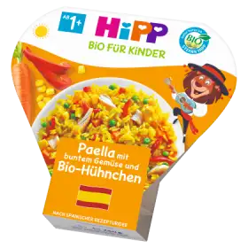HiPP BIO Paella z kolorowymi warzywami i kurczakiem po 1. roku 250 g