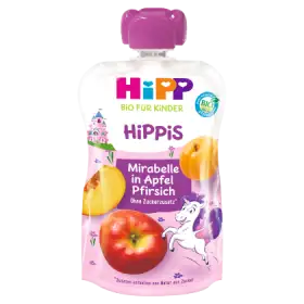 HiPP BIO HiPPiS Mus owocowy po 1. roku jabłka-mirabelki-brzoskwinie 100 g