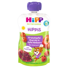 HiPP BIO HiPPiS Mus owocowy po 1. roku jabłka-maliny-granaty-acerola 100 g
