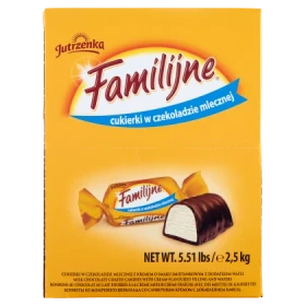 Familijne Cukierki w czekoladzie mlecznej z kremem o smaku śmietankowym z dodatkiem wafli 2,5 kg