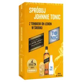 Johnnie Walker Black Label Blended Scotch Whisky 700 ml i On Lemon Tonic 200 ml