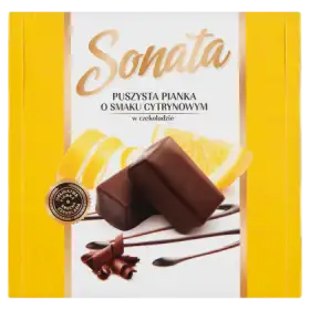 Sonata Puszysta pianka o smaku cytrynowym w czekoladzie 380 g