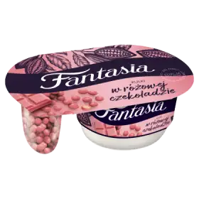 Fantasia Jogurt kremowy kulki w różowej czekoladzie 102 g