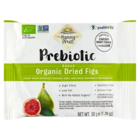 Sunny Fruit Organiczne suszone figi z dodatkiem prebiotyku 50 g