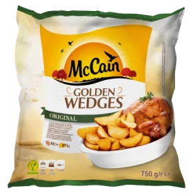 McCain Golden Wedges Original Cząstki ziemniaczane ze skórką 750 g