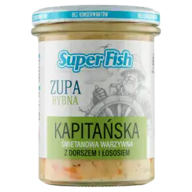 SuperFish Zupa rybna kapitańska śmietanowa warzywna z dorszem i łososiem 380 g