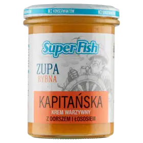 SuperFish Zupa rybna kapitańska krem warzywny z dorszem i łososiem 380 g