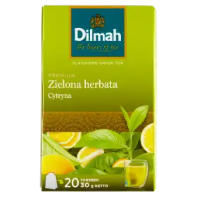 Dilmah Premium Zielona herbata cytryna 30 g (20 x 1,5 g)