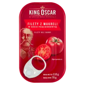 King Oscar Filety z makreli w sosie pomidorowym 110 g