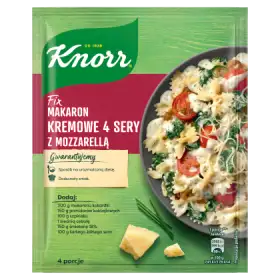 Knorr Fix makaron kremowe 4 sery z mozzarellą 45 g