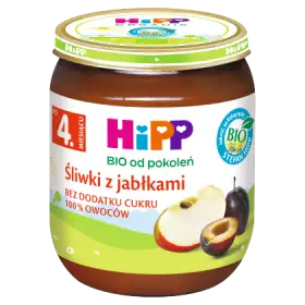HiPP BIO Śliwki z jabłkami po 4. miesiącu 125 g