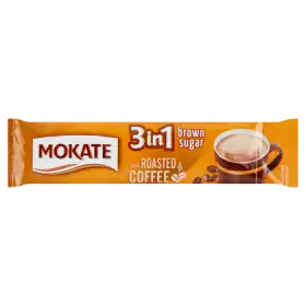Mokate 3in1 Brown Sugar Rozpuszczalny napój kawowy w proszku 17 g