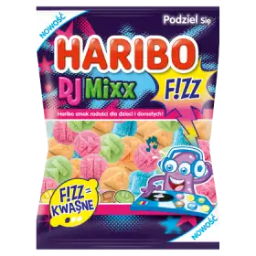 Haribo Fizz DJ Mixx Żelki owocowe 175 g
