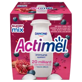Actimel Mleko fermentowane o smaku granat-jagoda-maca 400 g (4 x 100 g)