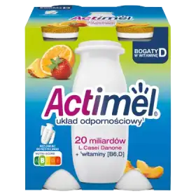 Actimel Napój jogurtowy o smaku wieloowocowym 400 g (4 x 100 g)