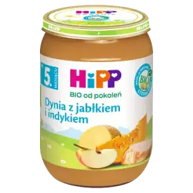 HiPP BIO Dynia z jabłkiem i indykiem po 5. miesiącu 190 g