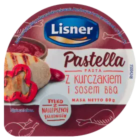 Lisner Pastella Pasta z kurczakiem i sosem BBQ 80 g