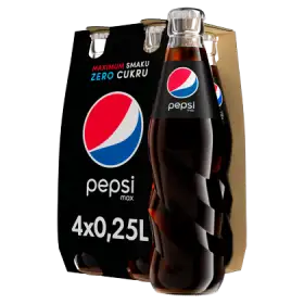 Pepsi Max Napój gazowany typu cola 4 x 250 ml