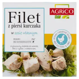 Agrico Filet z piersi kurczaka w sosie własnym 160 g